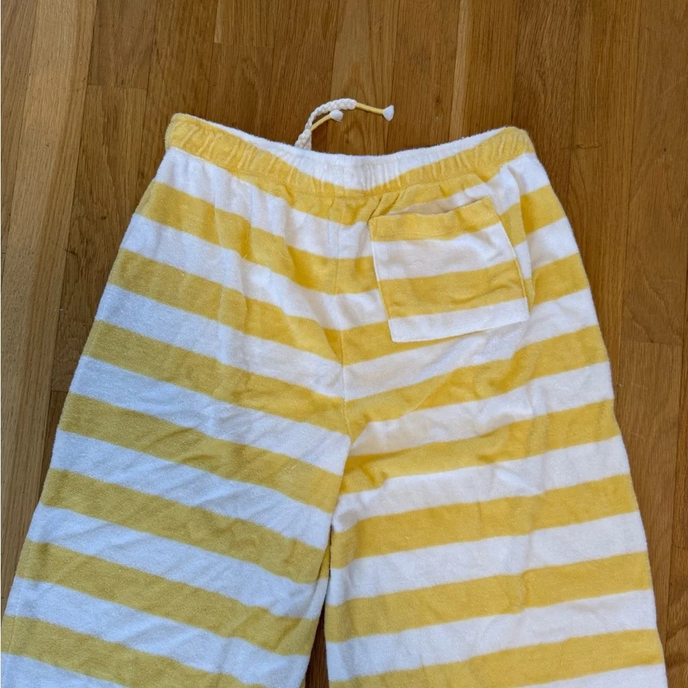 P.J. Salvage Cabana Paradise Stripe Pajama Pants Lemon Size Medium Women's - Picture 9 of 10